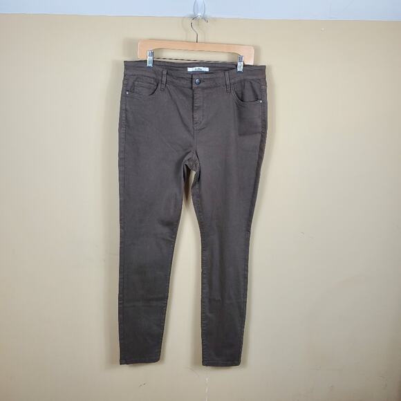 Sam Edelman The Kitten Skinny Jeans in Deep Olive Size 16 - Picture 1 of 12